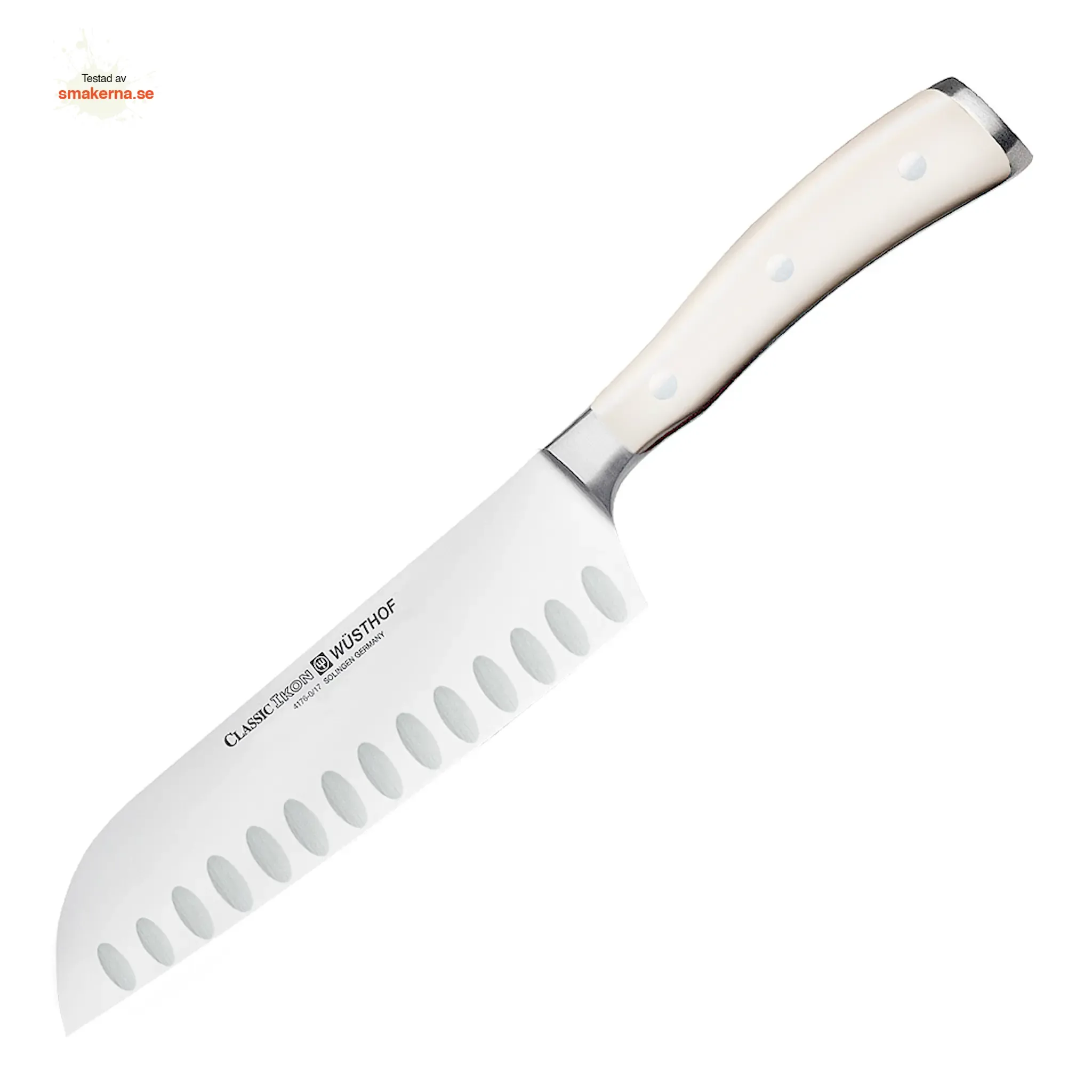 Classic Ikon Santokukniv 17 cm olivslipad Vit